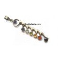 Chakra Metal Wave Pendant - Balance Your Energies with Stunning Design