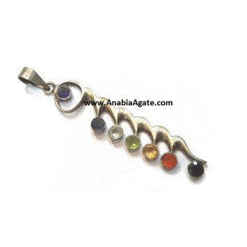 Chakra Metal Wave Pendant - Balance Your Energies with Stunning Design
