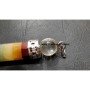 7 Chakra Bonded Pencil Pendant with Crystal Ball - Balancing Stone Necklace