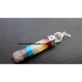 7 Chakra Bonded Pencil Pendant with Crystal Ball - Bulk Supply