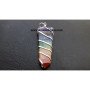 Chakra Bonded Flat Stick Wire Wrapped Pendant - Balance and Harmony Jewelry