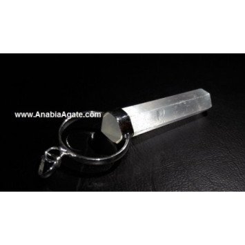 Selenite Double Point Pencil Pendants - Wholesale