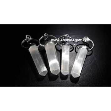 Selenite Double Point Pencil Pendants - Wholesale
