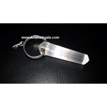 Selenite Double Point Pencil Pendants - Wholesale