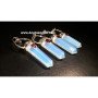 Opalite Double Point Pencil Pendants with Garnet