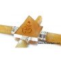 Yellow Aventurine "OM" Engraved Pyramid with Four Pencils Energy Generator