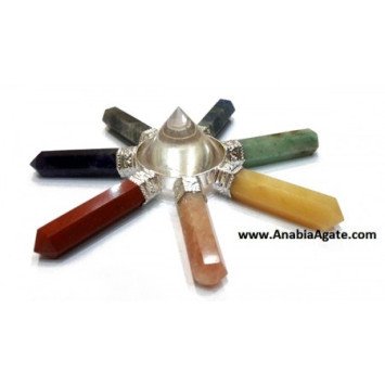 Seven Chakra Energy Generator with Crystal Conical Pyramid