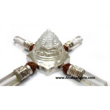 Crystal Quartz Shree Yantra Energy Generator - Enhance Spiritual Energy Flow