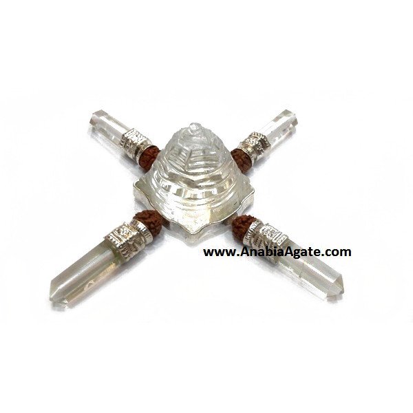 Crystal Quartz Shree Yantra Energy Generator - Enhance Spiritual Energy Flow