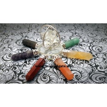 Seven Chakra Pencil Energy Generator with Spinning Merkaba | Energy Healing Tool