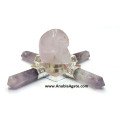 Amethyst Pencil Energy Generator with Amethyst Skull