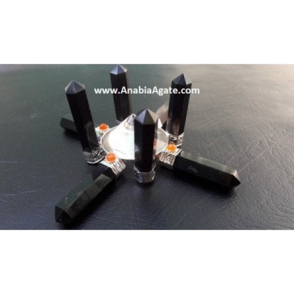 Black Tourmaline Antenna Energy Generator with Crystal Quartz Cone