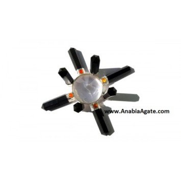 Black Tourmaline Antenna Energy Generator with Crystal Quartz Cone