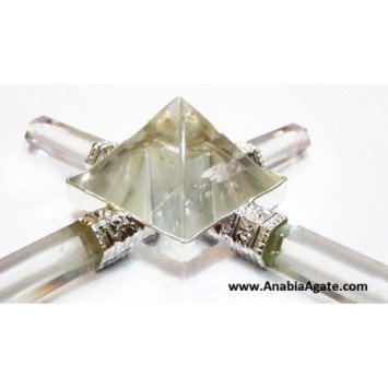 Crystal Quartz Pencil Energy Generator with Pyramid | Inner Harmony Collection