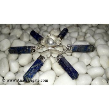 Lapis Lazuli Pencil Energy Generator with Crystal Quartz Ball - Harness Spiritual Energy