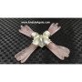 Rose Quartz Angel Energy Generator with Crystal Quartz Pyramid in Center