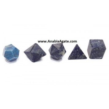 Lapis Lazuli 5pcs Sacred Geometry Set