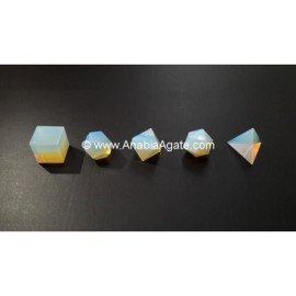 Opalite 5 Pcs Sacred Geometry Set - Healing Crystals and Stones