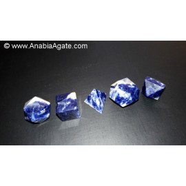 Sodalite 5-Piece Sacred Geometry Set for Spiritual Harmony and Energy Healing