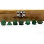 Green Aventurine 7pcs Sacred Geometry Set with Wooden Box