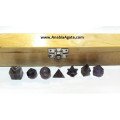 Amethyst 7pcs Sacred Geometry Set with Wooden Box - Healing Crystals and Stones