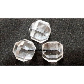 Crystal Quartz Rhombicuboctahedron - Sacred Geometry Healing Crystal