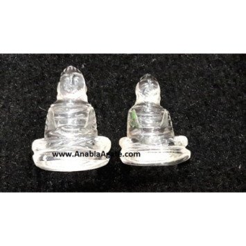Crystal Clear Quartz Small Buddha Figurine - Mindful Home Decor