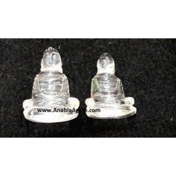 Crystal Clear Quartz Small Buddha Figurine - Mindful Home Decor