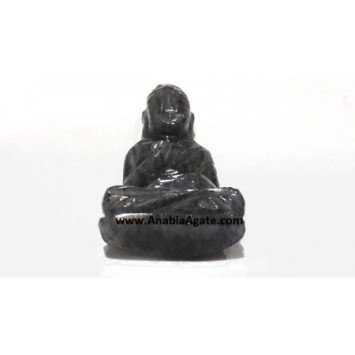 Blue Jade Pocket Size Buddha Figurine - Tranquil Zen Décor Accessory