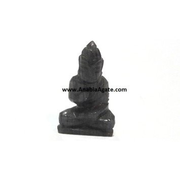 Blue Jade Pocket Size Buddha Figurine - Tranquil Zen Décor Accessory
