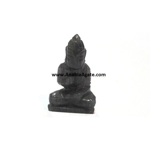 Blue Jade Pocket Size Buddha Figurine - Tranquil Zen Décor Accessory