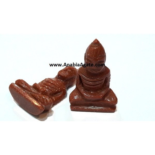 Goldstone Small Buddha Figurine - Handcrafted Spiritual Decor