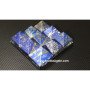 Lapis Lazuli Nine Pyramids on Glass Plate - Handcrafted Gemstone Decor