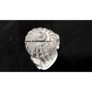 Crystal Quartz Buddha Head Figurine | 2.5-3 Inches - Handcrafted Meditation Statue