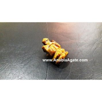 Tiger's Eye Ganesha 1 Inch Idols - Handcrafted Gemstone Décor