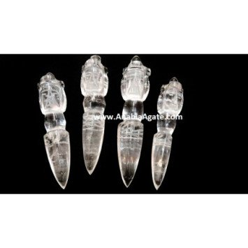 Crystal Quartz Phurba - Handcrafted Tibetan Tool