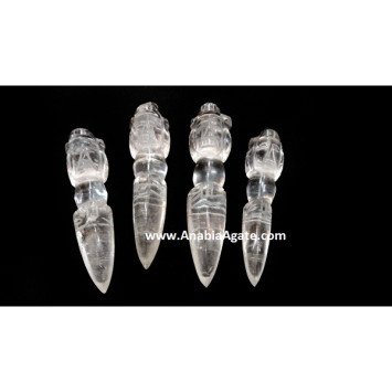 Crystal Quartz Phurba - Handcrafted Tibetan Tool
