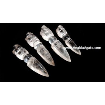 Crystal Quartz Phurba - Handcrafted Tibetan Tool