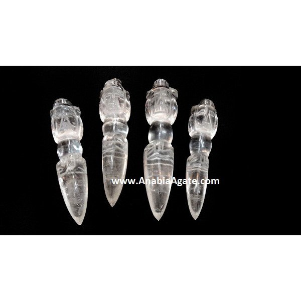 Crystal Quartz Phurba - Handcrafted Tibetan Tool
