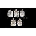 Crystal Quartz Ganesha Idol - 1.5 Inches | Divine Crystal Decor