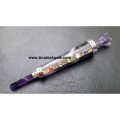 Amethyst Chakra Angel Healing Wand with Pencil | Crystal Energy Healing Tools