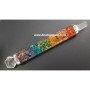 Chakra Layered Orgone Healing Stick with Crystal Quartz - Sacred David Star Design