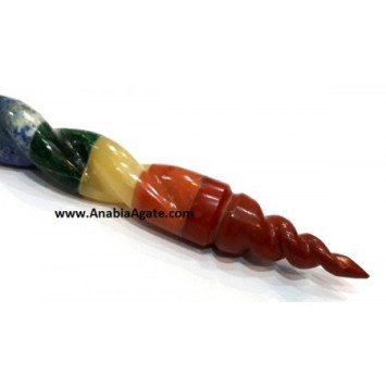 Chakra Bonded Twisted Healing Stick - Energize Your Spirit