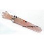 Rose Quartz Angel Healing Wand with Chakra Cabs - Enhance Your Energy Flow
