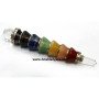 Chakra Bonded Cones Wire Wrapped healing Stick with Crystal Ball & Point