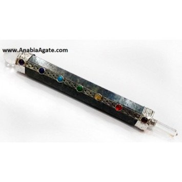 Lapis Lazuli Chakra Healing Stick with Crystal Ball & Point