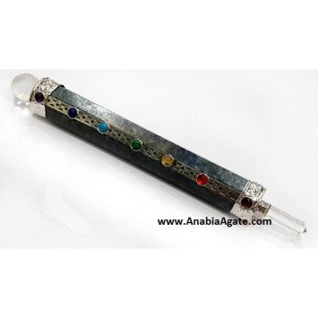 Lapis Lazuli Chakra Healing Stick with Crystal Ball & Point