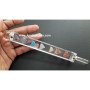 Orgone Seven Chakra Pyramids Healing Stick with Crystal Quartz Ball and Pencil