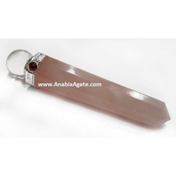 Rose Quartz Obelisk Healing Wand - Crystal Energy Healing Tool