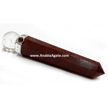 Red Jasper Obelisk Healing Wand - Crystal Energy Tool